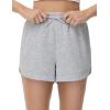 imageTHE GYM PEOPLE Womens Drawstring Sweat Shorts Soft Comfy Dolphin Workout Running Lounge Shorts with PocketsLight Heather Grey