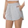 imageTHE GYM PEOPLE Womens Drawstring Sweat Shorts Soft Comfy Dolphin Workout Running Lounge Shorts with PocketsLight Heather Grey