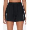 imageTHE GYM PEOPLE Womens High Waist Running Shorts with Pockets Loose Fit Lightweight Workout Yoga Athletic TracksBlack