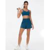 imageTHE GYM PEOPLE Womens High Waist Running Shorts with Pockets Loose Fit Lightweight Workout Yoga Athletic TracksDark Blue Green