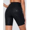 imageTHE GYM PEOPLE Womens High Waist Workout Shorts Stretchy Tummy Control Yoga Biker Running Shorts with PocketsBlack Leopard