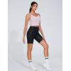 imageTHE GYM PEOPLE Womens High Waist Workout Shorts Stretchy Tummy Control Yoga Biker Running Shorts with PocketsBlack Leopard