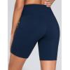 imageTHE GYM PEOPLE Womens High Waist Workout Shorts Stretchy Tummy Control Yoga Biker Running Shorts with PocketsBlue