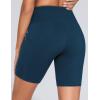 imageTHE GYM PEOPLE Womens High Waist Workout Shorts Stretchy Tummy Control Yoga Biker Running Shorts with PocketsDark Blue Green