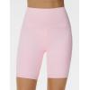 imageTHE GYM PEOPLE Womens High Waist Workout Shorts Stretchy Tummy Control Yoga Biker Running Shorts with PocketsLight Pink