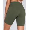 imageTHE GYM PEOPLE Womens High Waist Workout Shorts Stretchy Tummy Control Yoga Biker Running Shorts with PocketsOlive Green