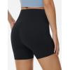 imageTHE GYM PEOPLE Womens High Waist Yoga Shorts 5quot Stretchy Tummy Control Biker Workout Running Short with Side PocketsBlack