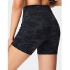 imageTHE GYM PEOPLE Womens High Waist Yoga Shorts 5quot Stretchy Tummy Control Biker Workout Running Short with Side PocketsBlack Camo