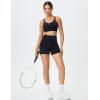 imageTHE GYM PEOPLE Womens High Waist Yoga Shorts 5quot Stretchy Tummy Control Biker Workout Running Short with Side PocketsBlack Camo