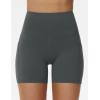 imageTHE GYM PEOPLE Womens High Waist Yoga Shorts 5quot Stretchy Tummy Control Biker Workout Running Short with Side PocketsDark Grey