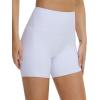 imageTHE GYM PEOPLE Womens High Waist Yoga Shorts 5quot Stretchy Tummy Control Biker Workout Running Short with Side PocketsWhite