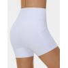 imageTHE GYM PEOPLE Womens High Waist Yoga Shorts 5quot Stretchy Tummy Control Biker Workout Running Short with Side PocketsWhite