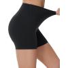 imageTHE GYM PEOPLE Womens High Waist Yoga Workout Shorts Tummy Control Fitness Athletic Running Compression ShortsBlack