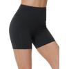 imageTHE GYM PEOPLE Womens High Waist Yoga Workout Shorts Tummy Control Fitness Athletic Running Compression ShortsBlack