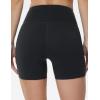 imageTHE GYM PEOPLE Womens High Waist Yoga Workout Shorts Tummy Control Fitness Athletic Running Compression ShortsBlack