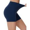 imageTHE GYM PEOPLE Womens High Waist Yoga Workout Shorts Tummy Control Fitness Athletic Running Compression ShortsBlue