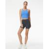 imageTHE GYM PEOPLE Womens High Waist Yoga Workout Shorts Tummy Control Fitness Athletic Running Compression ShortsDark Grey