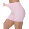 imageTHE GYM PEOPLE Womens High Waist Yoga Workout Shorts Tummy Control Fitness Athletic Running Compression ShortsLight Pink