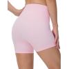 imageTHE GYM PEOPLE Womens High Waist Yoga Workout Shorts Tummy Control Fitness Athletic Running Compression ShortsLight Pink