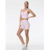 imageTHE GYM PEOPLE Womens High Waist Yoga Workout Shorts Tummy Control Fitness Athletic Running Compression ShortsLight Pink