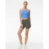 imageTHE GYM PEOPLE Womens High Waist Yoga Workout Shorts Tummy Control Fitness Athletic Running Compression ShortsOlive Green