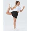 imageTHE GYM PEOPLE Womens High Waisted Flowy Running Shorts 2 in 1 Athletic Workout Skirt ShortsBlack
