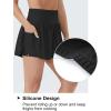 imageTHE GYM PEOPLE Womens High Waisted Flowy Running Shorts 2 in 1 Athletic Workout Skirt ShortsBlack