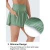 imageTHE GYM PEOPLE Womens High Waisted Flowy Running Shorts 2 in 1 Athletic Workout Skirt ShortsLight Green