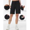 imageTHE GYM PEOPLE Womens Lightweight Quick Dry Golf Hiking Cargo Shorts with Zipper PocketsBlack