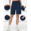 imageTHE GYM PEOPLE Womens Lightweight Quick Dry Golf Hiking Cargo Shorts with Zipper PocketsBlue