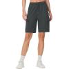 imageTHE GYM PEOPLE Womens Lightweight Quick Dry Golf Hiking Cargo Shorts with Zipper PocketsCharcoal Grey