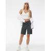 imageTHE GYM PEOPLE Womens Lightweight Quick Dry Golf Hiking Cargo Shorts with Zipper PocketsCharcoal Grey