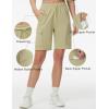 imageTHE GYM PEOPLE Womens Lightweight Quick Dry Golf Hiking Cargo Shorts with Zipper PocketsKhaki