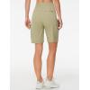 imageTHE GYM PEOPLE Womens Lightweight Quick Dry Golf Hiking Cargo Shorts with Zipper PocketsKhaki