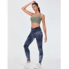imageTHE GYM PEOPLE Womens Padded Sports Bra VNeck Wireless Stretchy Workout Crop Tops with Cross Hem Soft Yoga BrasGrey Green Heather