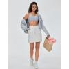 imageTHE GYM PEOPLE Womens Padded Sports Bra VNeck Wireless Stretchy Workout Crop Tops with Cross Hem Soft Yoga BrasLight Grey Heather