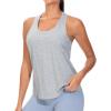 imageTHE GYM PEOPLE Womens Racerback Workout Tanks Tops Sleeveless Running Athletic Yoga ShirtsHeather Grey