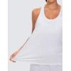 imageTHE GYM PEOPLE Womens Racerback Workout Tanks Tops Sleeveless Running Athletic Yoga ShirtsHeather White