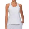 imageTHE GYM PEOPLE Womens Racerback Workout Tanks Tops Sleeveless Running Athletic Yoga ShirtsHeather White