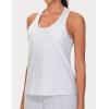 imageTHE GYM PEOPLE Womens Racerback Workout Tanks Tops Sleeveless Running Athletic Yoga ShirtsHeather White