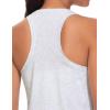 imageTHE GYM PEOPLE Womens Racerback Workout Tanks Tops Sleeveless Running Athletic Yoga ShirtsHeather White