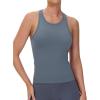imageTHE GYM PEOPLE Racerback Workout Tank Tops for Women Slim Fit Sleeveless Basic Athletic Running Yoga ShirtsGreen Blue