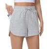 imageTHE GYM PEOPLE Womens Drawstring Sweat Shorts Soft Comfy Dolphin Workout Running Lounge Shorts with PocketsLight Heather Grey