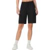 imageTHE GYM PEOPLE Womens Lightweight Quick Dry Golf Hiking Cargo Shorts with Zipper PocketsBlack