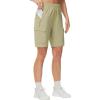 imageTHE GYM PEOPLE Womens Lightweight Quick Dry Golf Hiking Cargo Shorts with Zipper PocketsKhaki