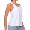 imageTHE GYM PEOPLE Womens Racerback Workout Tanks Tops Sleeveless Running Athletic Yoga ShirtsWhite