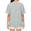 imageTHE GYM PEOPLE 2 Pack Womens Oversized T Shirts Casual Loose Fit Short Sleeve Tops Summer Crewneck Basic TeesBlackGrey