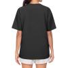 imageTHE GYM PEOPLE 2 Pack Womens Oversized T Shirts Casual Loose Fit Short Sleeve Tops Summer Crewneck Basic TeesBlackWhite