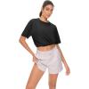 imageTHE GYM PEOPLE 2 Pack Womens Oversized T Shirts Casual Loose Fit Short Sleeve Tops Summer Crewneck Basic TeesBlackWhite