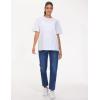 imageTHE GYM PEOPLE 2 Pack Womens Oversized T Shirts Casual Loose Fit Short Sleeve Tops Summer Crewneck Basic TeesWhiteInk Blue